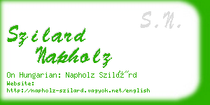 szilard napholz business card